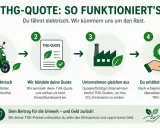 Schritt-für-Schritt-Anleitung zur THG-Quote: E-Roller fahren, Quote bündeln, Unternehmen gleichen aus, Prämie erhalten. Dein Beitrag für Umwelt & Geld.