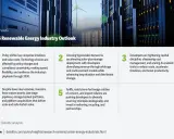 Serverräume und Windräder symbolisieren die Zukunft der erneuerbaren Energie. 100 Energie-Trends für 2026.