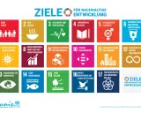 Die Ziele für nachhaltige Entwicklung, darunter Maßnahmen zum Klimaschutz weltweit, Bildung und sauberes Wasser.