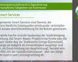 Smart Services: digitale Dienste, die Daten verknüpfen. Beispiele: SauberApp Hamburg, Smart-Waste Karlsruhe. Dies ist eine smart city definition.