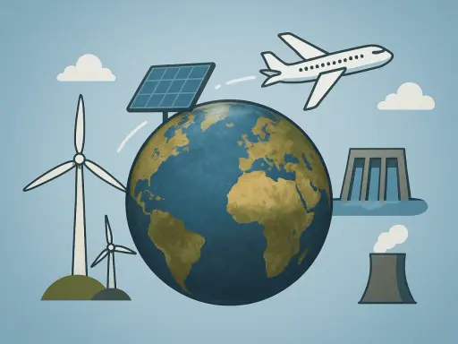 Erneuerbare Energien wie Windkraft und Solarenergie umgeben die Erde. Costa Rica setzt auf grüne Energie.