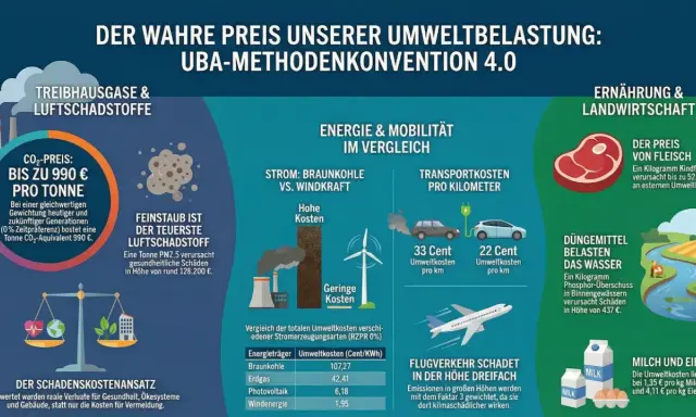 CO2-Preis: bis zu 990 € pro Tonne. Feinstaub ist der teuerste Luftschadstoff. Eine Tonne CO2-Äquivalent kostet 990 €.