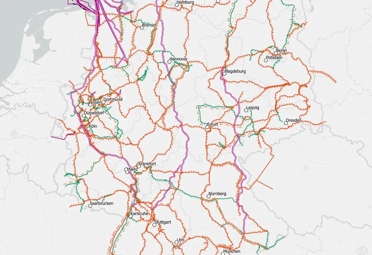 Stromnetz Deutschland: Ein dichtes Netz aus Leitungen sichert die Versorgungssicherheit.